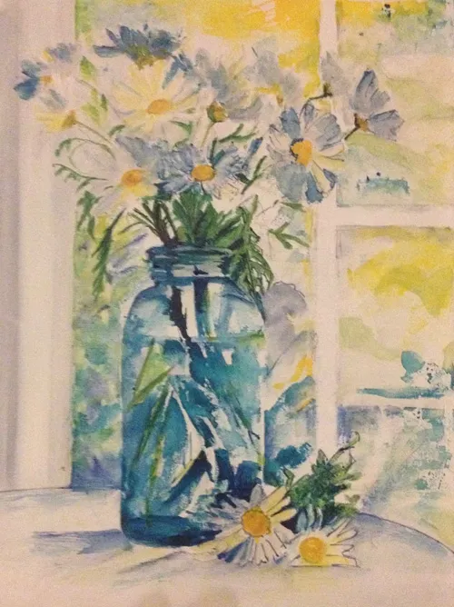 Morning Daisies painting